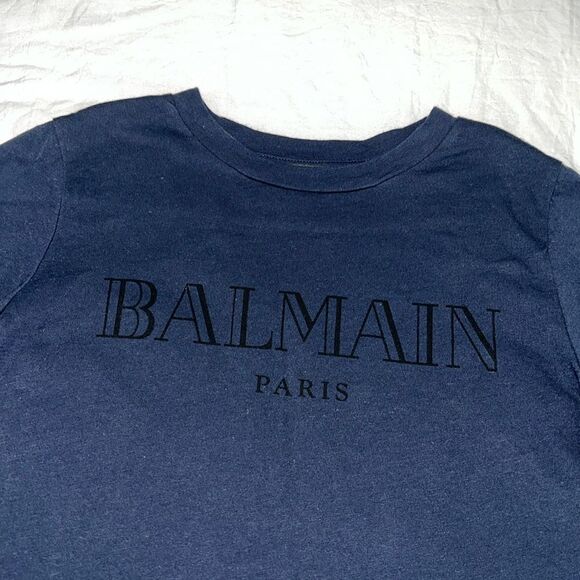 BOYS BALMAIN NAVY SHIRT 6A - Picture 2 of 7